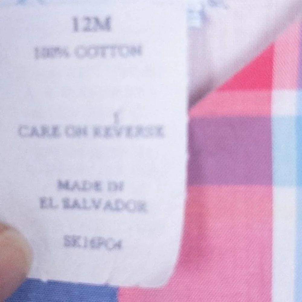 Bella‎ Bliss Baby Boys Plaid Jon Jon Romper Blue Red 12 Months